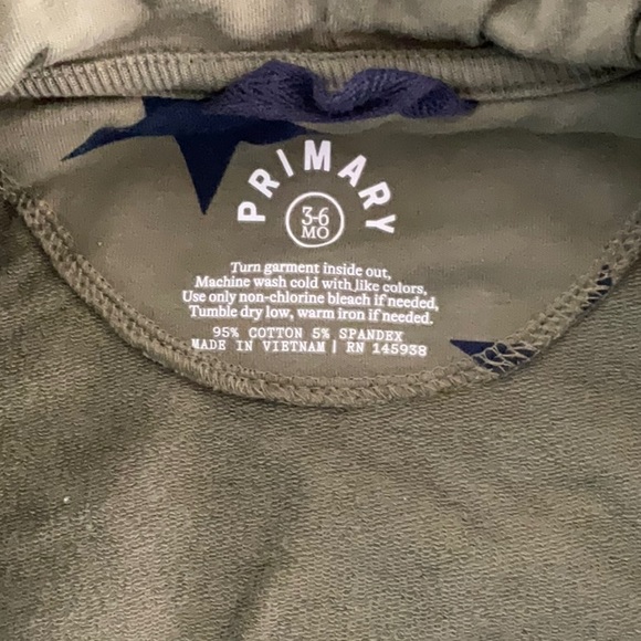 PRIMARY vest and sweatsuit combo! Up to 6 mo. - Picture 5 of 7